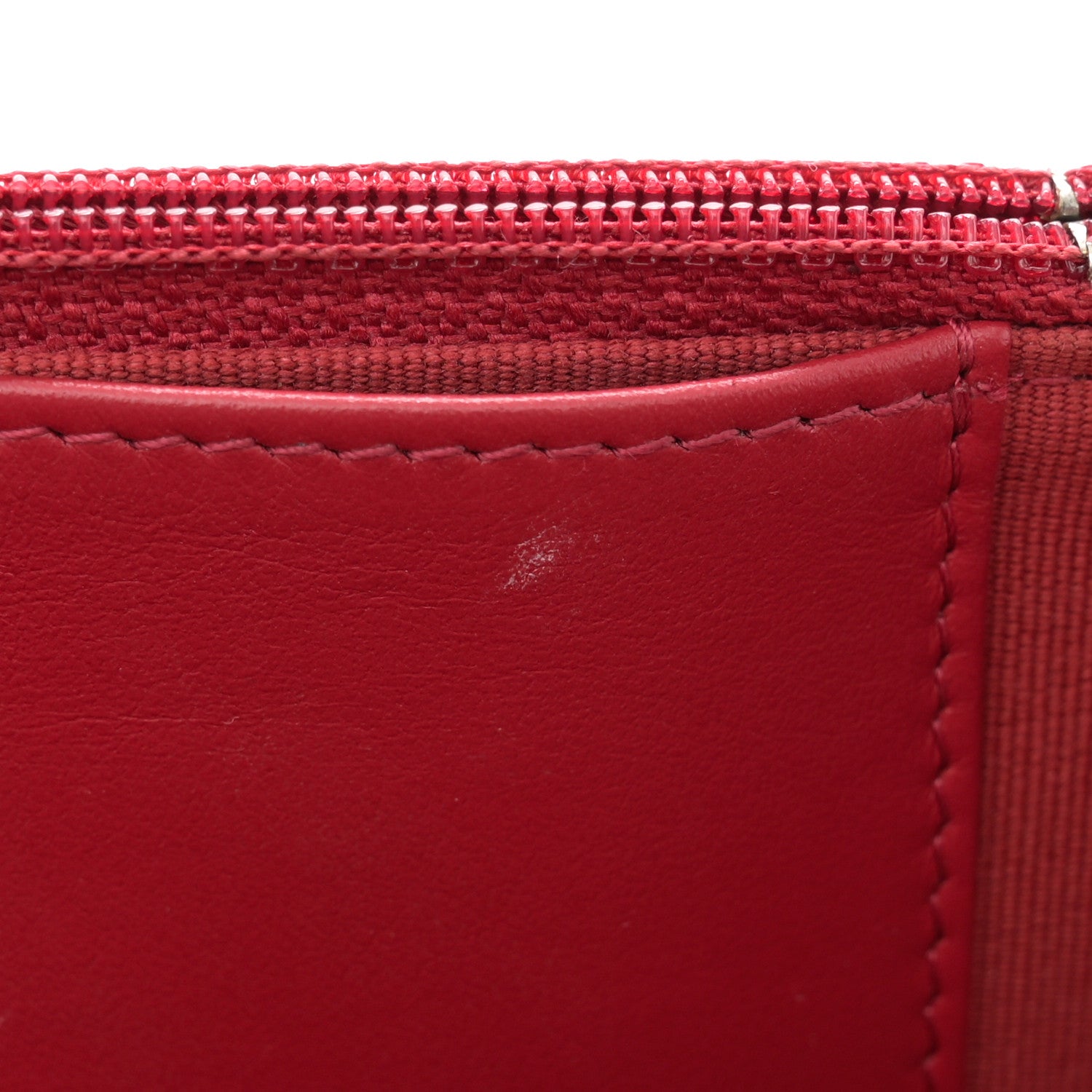Chanel Caviar Quilted Pocket Clutch With Chain WOC Red 12 of 14