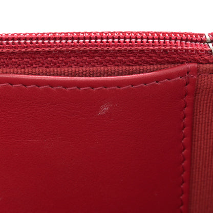 Chanel Caviar Quilted Pocket Clutch With Chain WOC Red 12 of 14