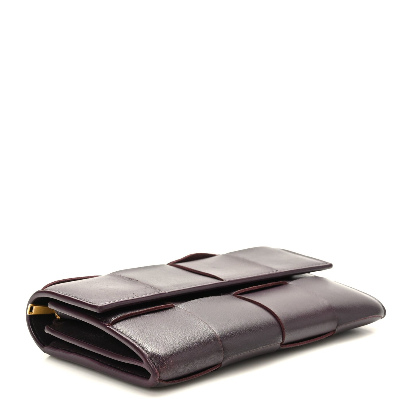 Nappa Maxi Intrecciato Continental Flap Wallet Grape
