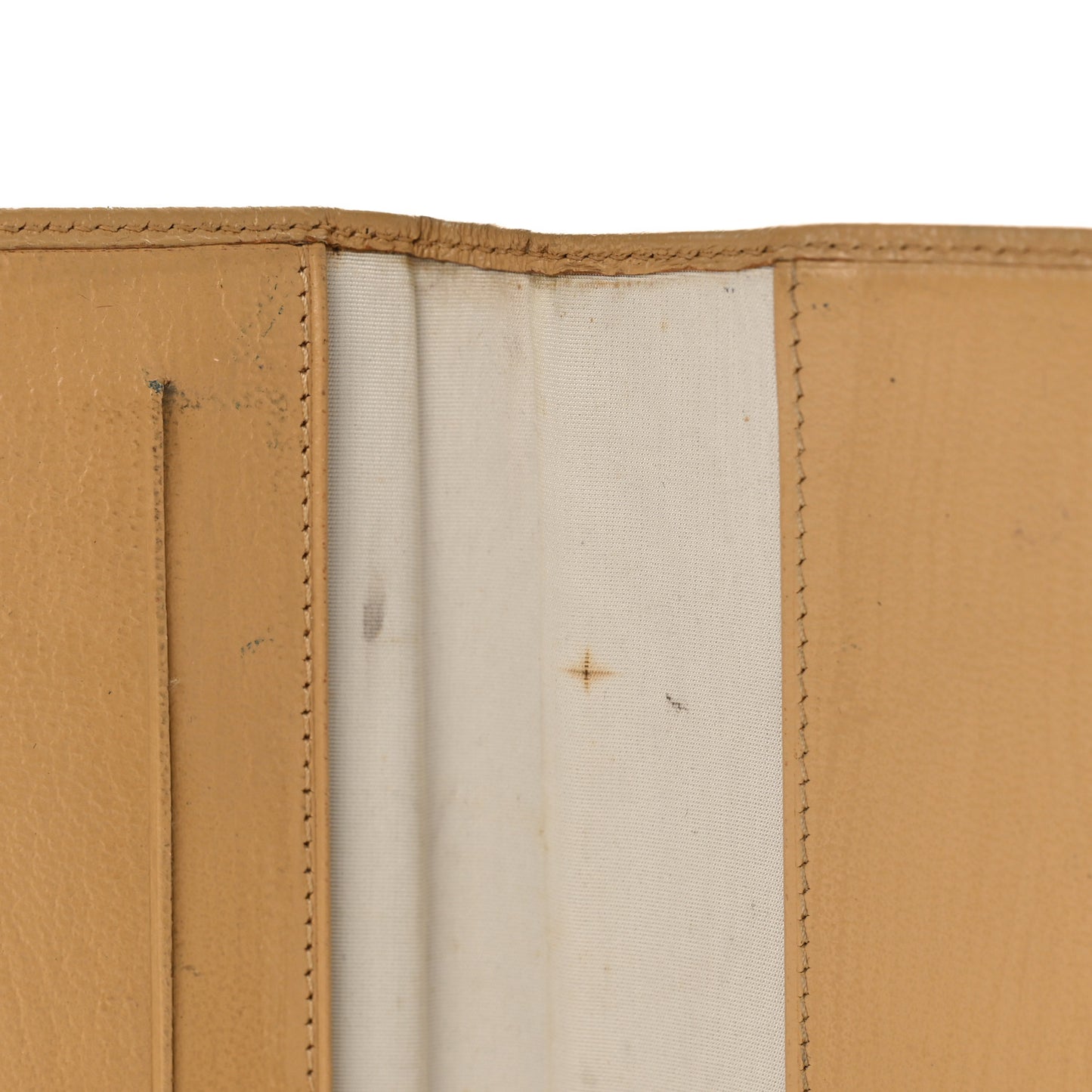 Goatskin Card Holder Wallet Beige