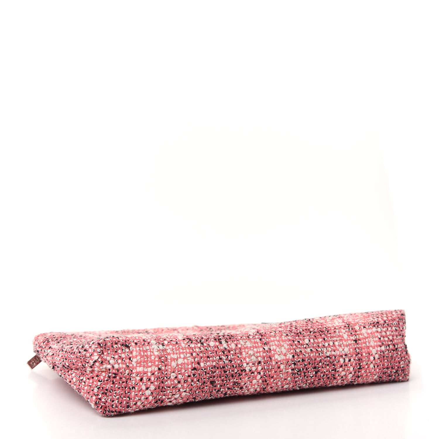 Chanel Tweed Logo Eyelets Pouch Pink 4 of 6