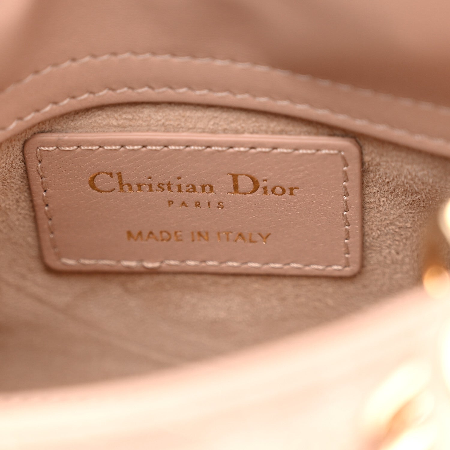 Christian Dior Lambskin Cannage Micro Lady Dior Rose Des Vents 6 of 11