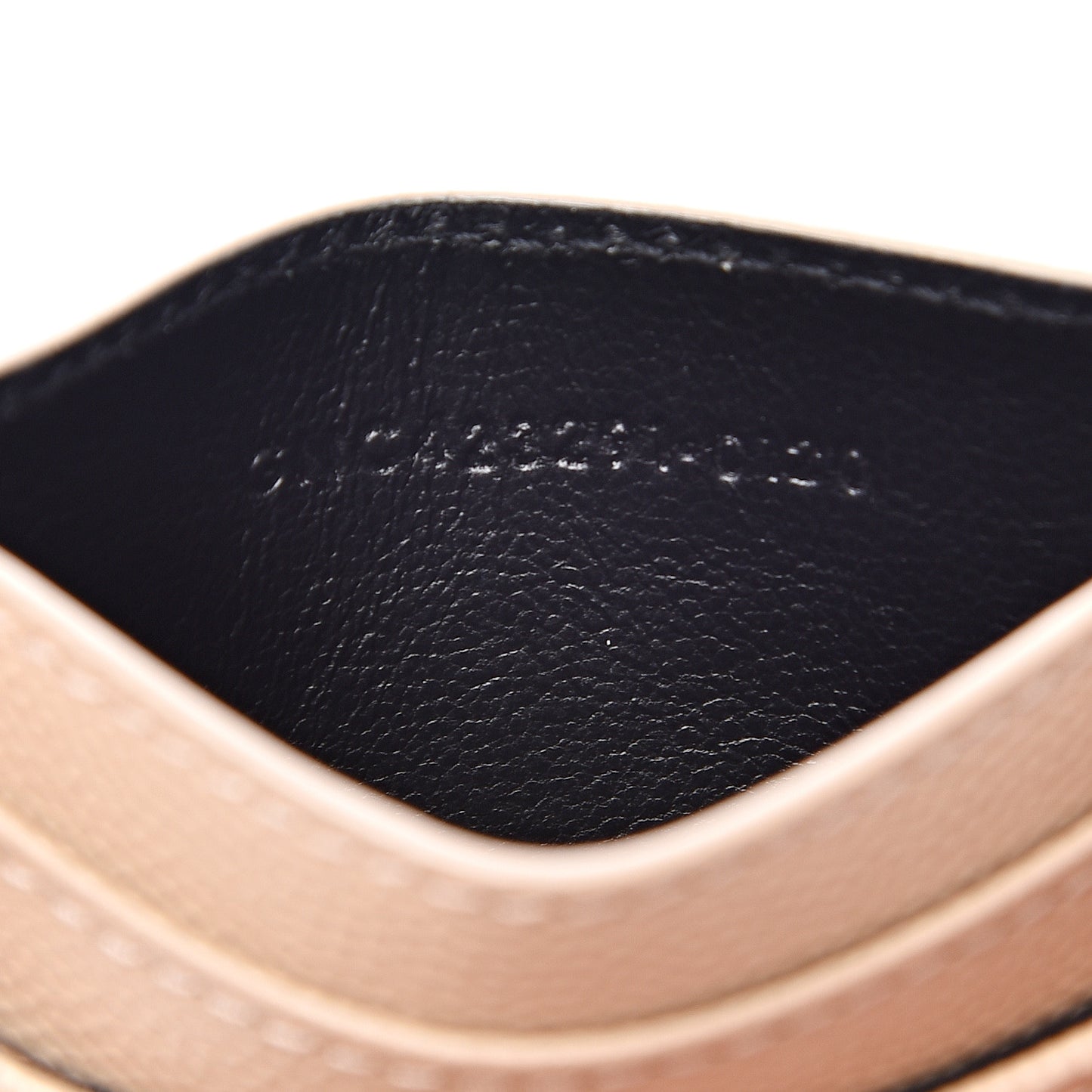 Grain De Poudre Matelasse Chevron Monogram Credit Card Case Nude Powder