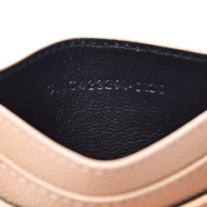 Saint Laurent Grain De Poudre Matelasse Chevron Monogram Credit Card Case Nude Powder 6 of 7