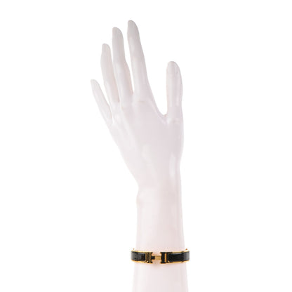 Hermes Enamel Narrow Clic Clac H Bracelet PM Black 2 of 4