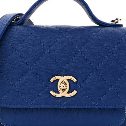 Chanel Caviar Quilted Small Business Affinity Flap Dark Blue 8 of 11