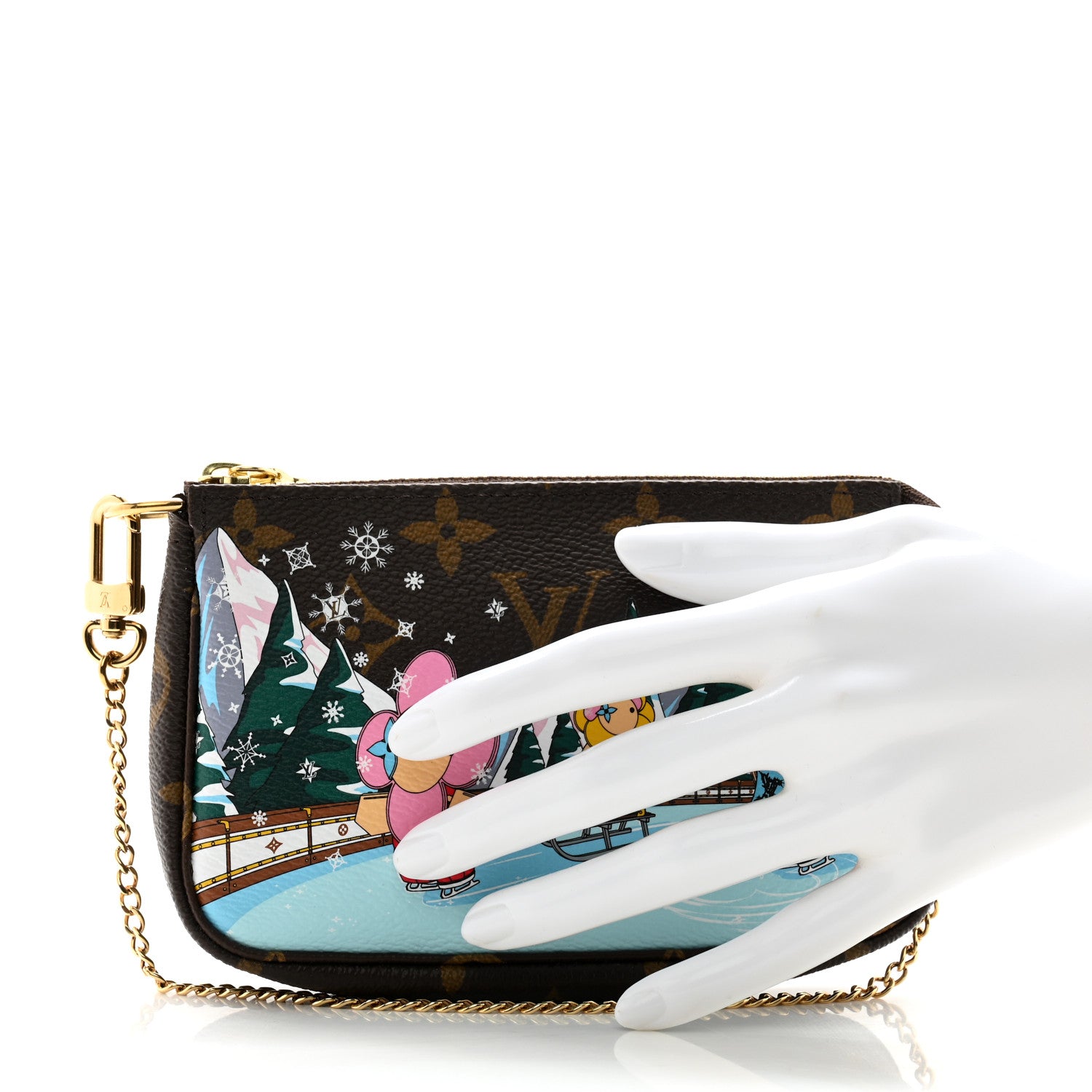Louis Vuitton Monogram 2023 Christmas Animation Alpine Pochette Accessories Pink 2 of 9