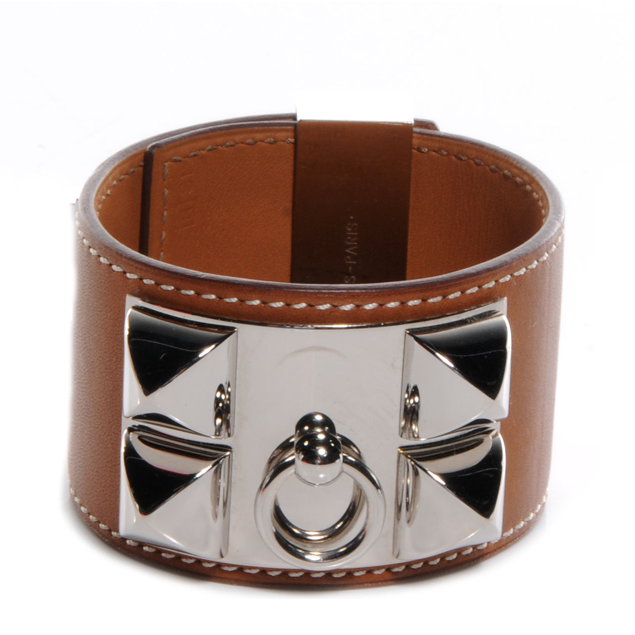 Hermes Barenia Collier de Chien CDC Bracelet Fauve Small 1 of 7