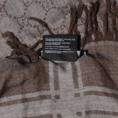 Gucci Brown and Gray Fox Fur Shawl 4 of 4
