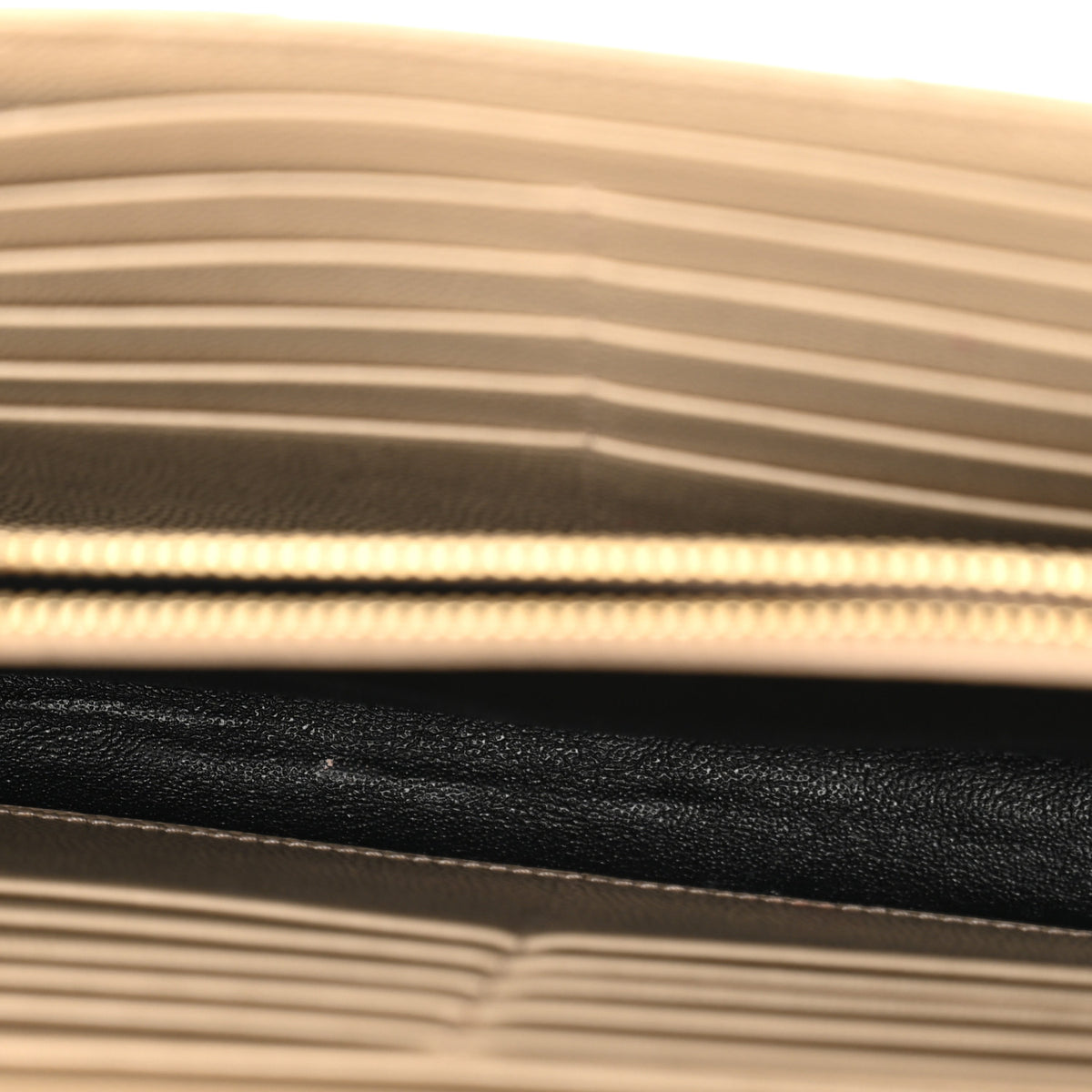 Grain De Poudre Matelasse Chevron Monogram Chain Wallet Nude Powder