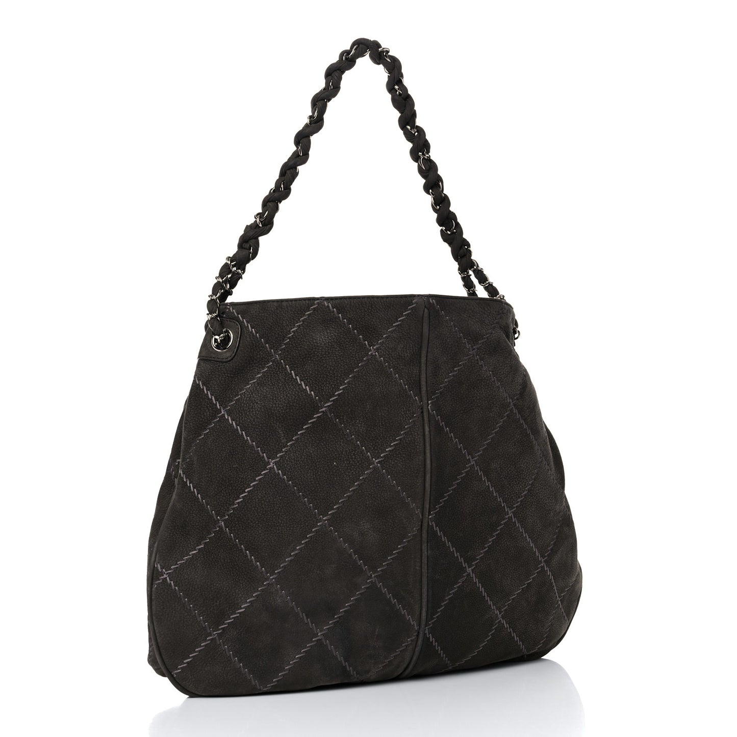 Suede Ultimate Stitch Hobo Grey