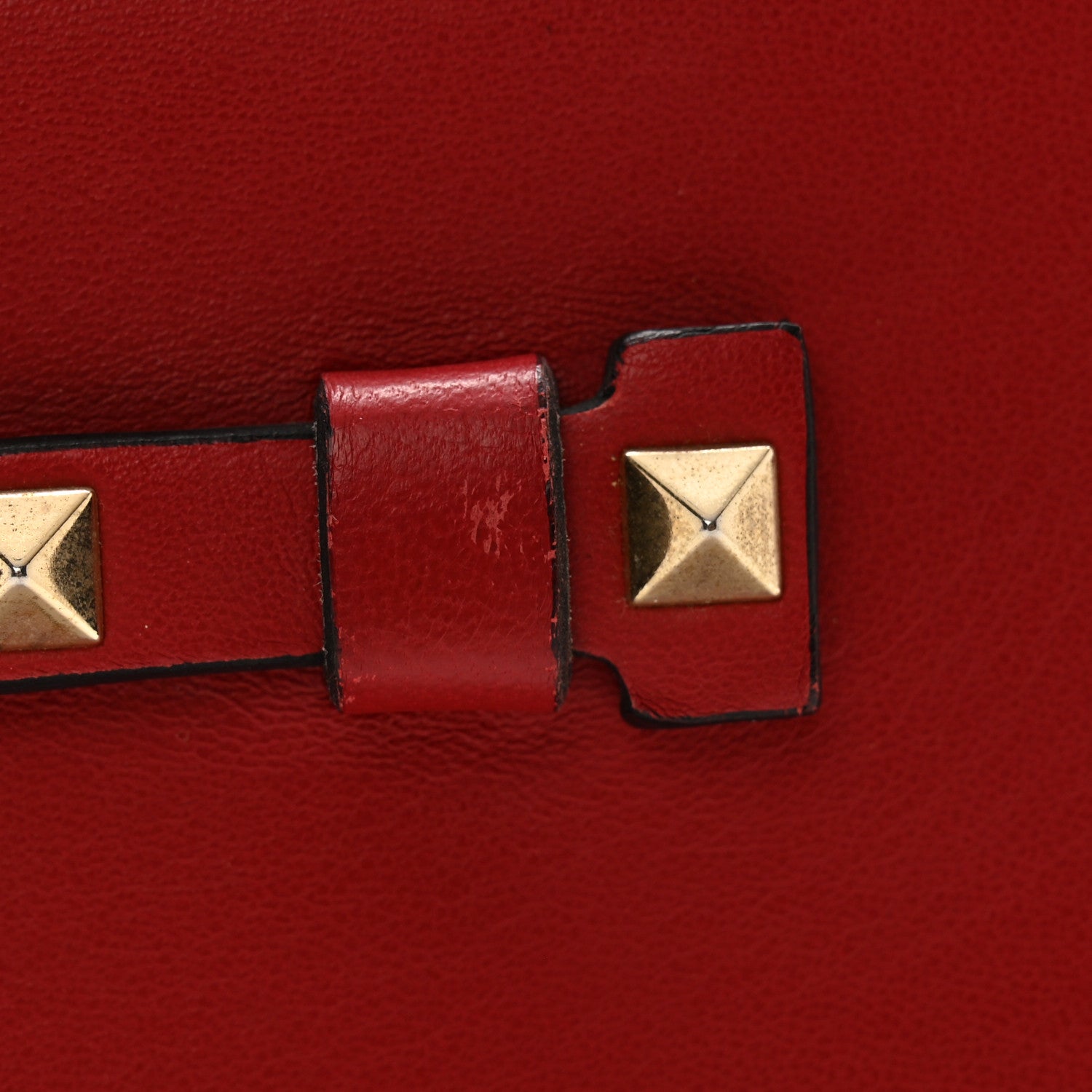 Valentino Garavani Nappa Rockstud Wristlet Clutch Rosso Valentino 10 of 12