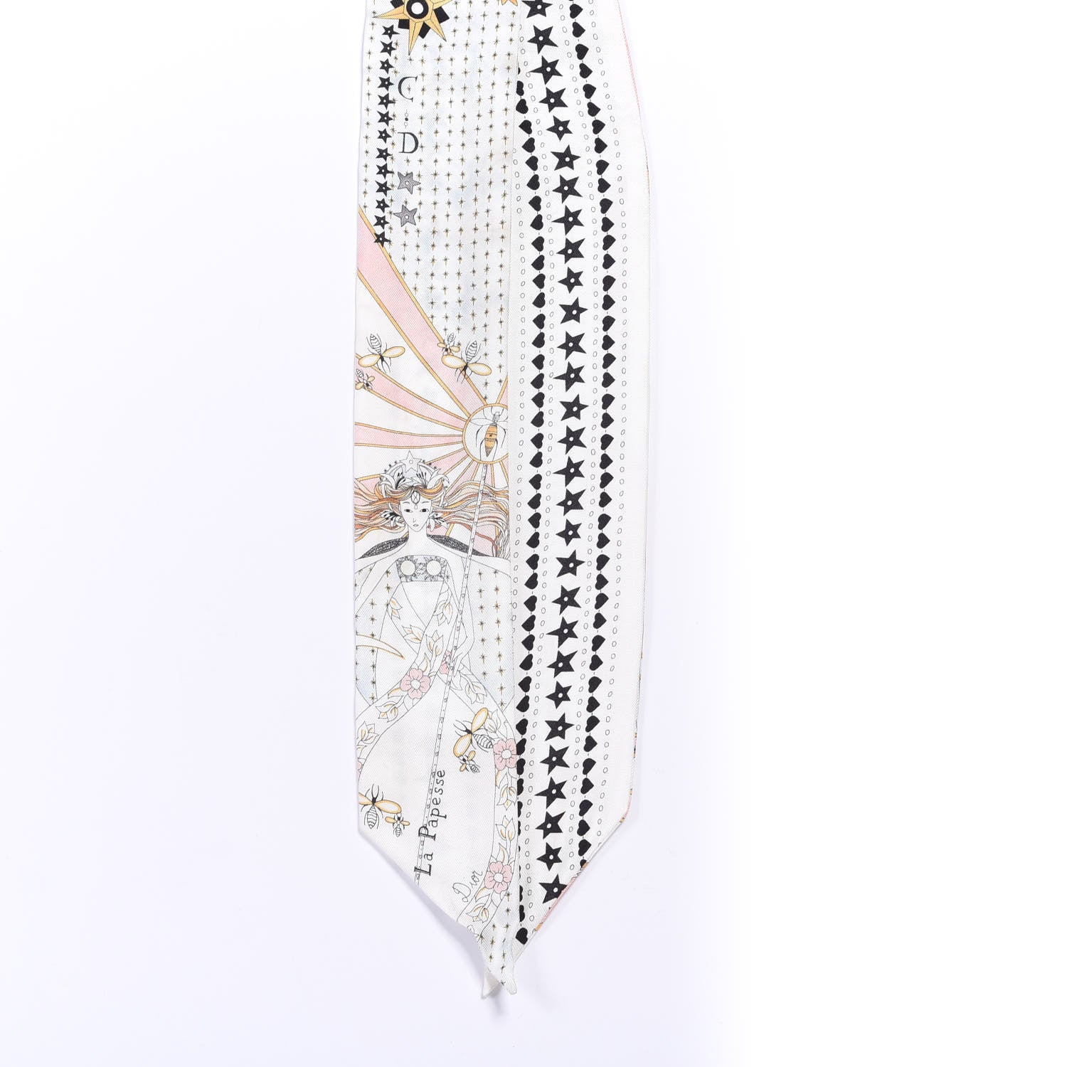 Christian Dior Silk High Priestess Tarot Mitzah Scarf Off White 3 of 3