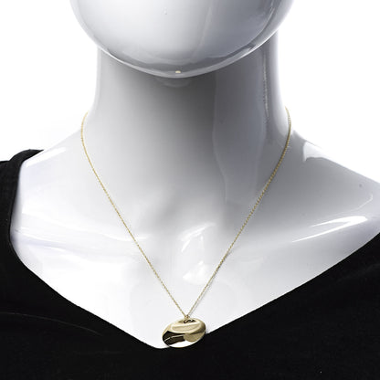 Tiffany 18K Yellow Gold Elsa Peretti Round Disc Pendant Necklace 2 of 5