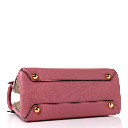 Burberry Grainy Calfskin House Check Small Banner Tote Mauve Pink 3 of 7