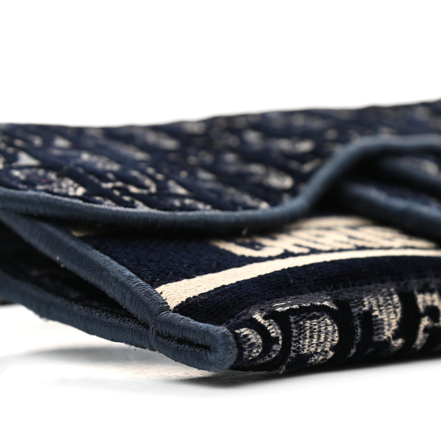 Velvet Oblique Saddle Belt Bag Blue