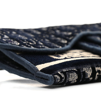 Christian Dior Velvet Oblique Saddle Belt Bag Blue 10 of 12