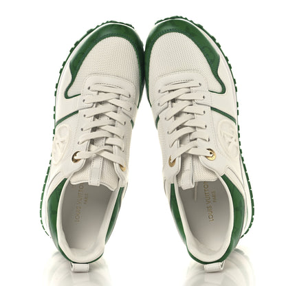 Louis Vuitton Calfskin Monogram Run Away Sneakers 36 White Green 2 of 9