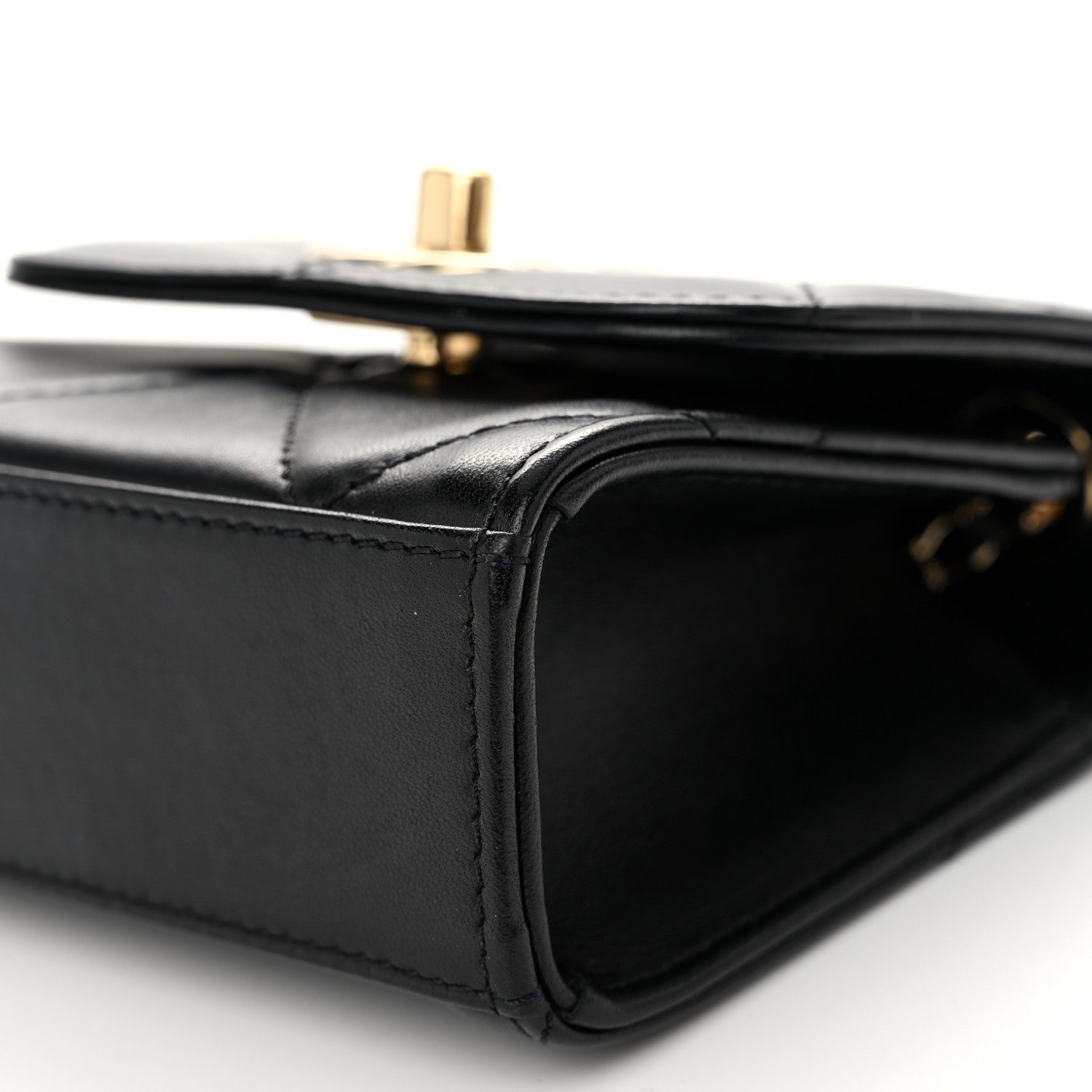 Chanel Lambskin Quilted Mini Trendy CC Clutch With Chain Black 10 of 11
