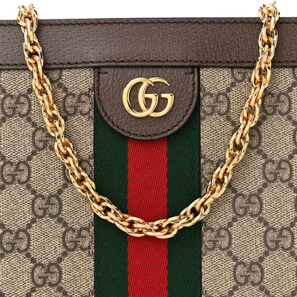 Gucci GG Supreme Monogram Web Medium Ophidia Chain Shoulder Bag Brown 8 of 10