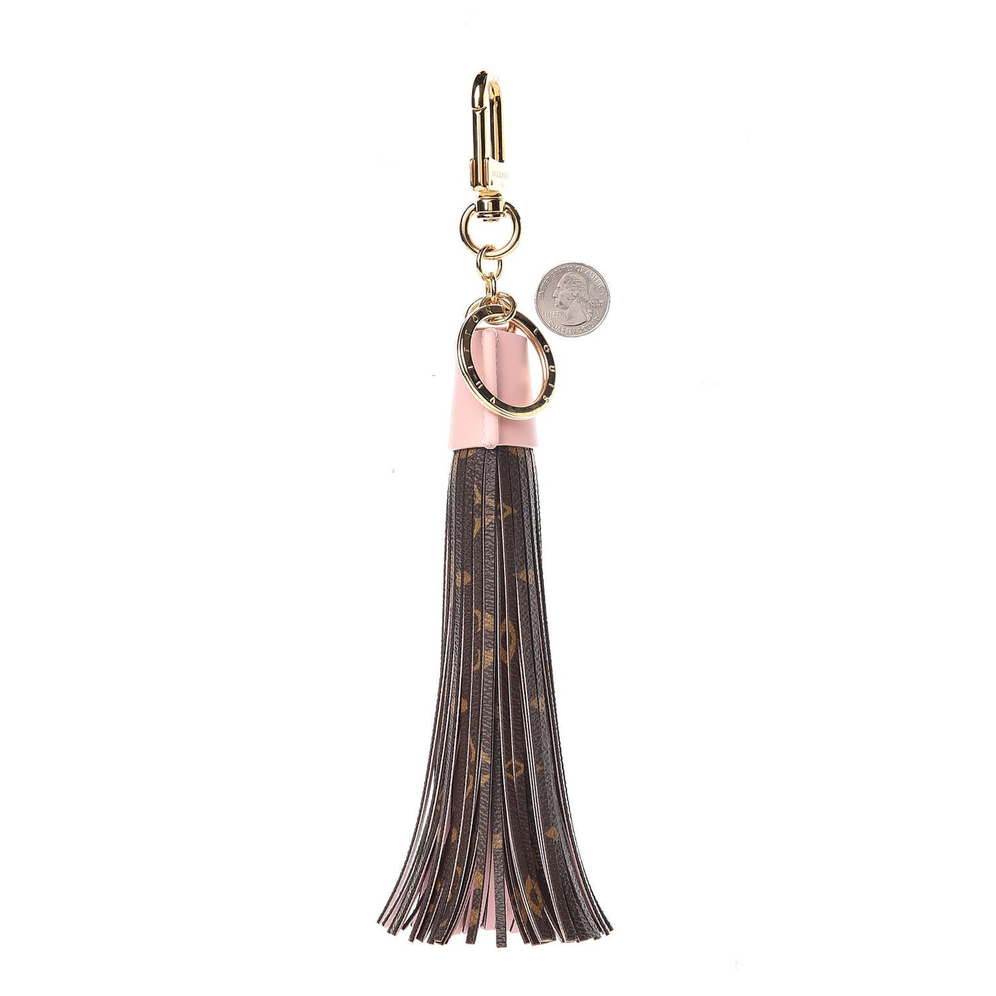 Monogram Tassel Bag Charm Pink