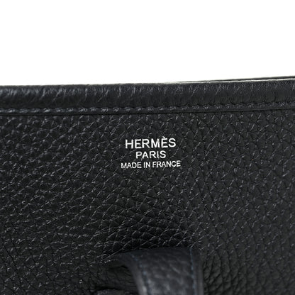 Hermes Taurillon Clemence Evelyne II PM Black 5 of 9