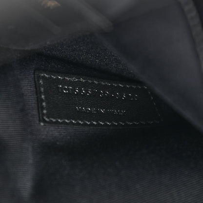 Saint Laurent Smooth Shiny Calfskin Monogram Uptown Pouch Black 8 of 9
