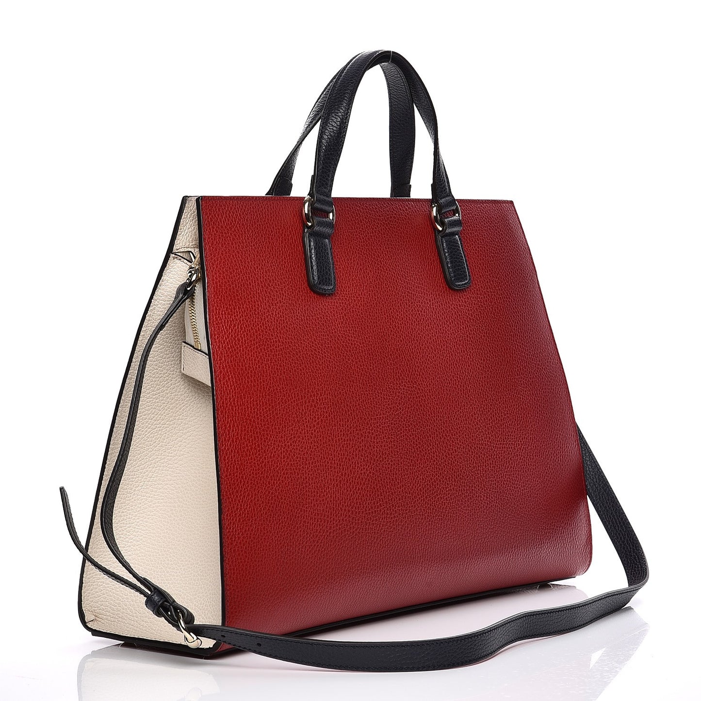 Dollar Calfskin Large Soho Top Handle Satchel Hibiscus Red Mystic White Blue
