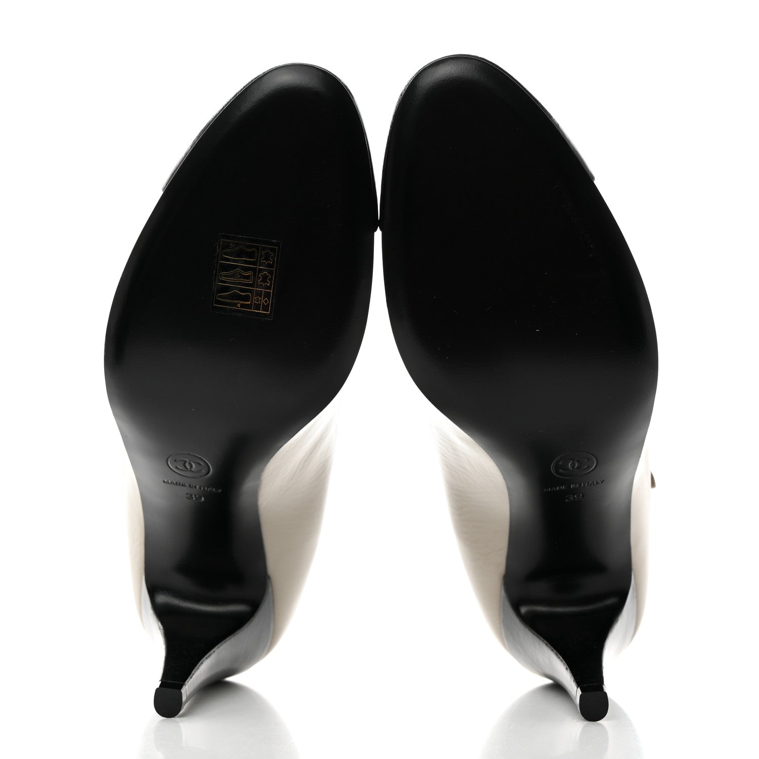 Chanel Shiny Goatskin Cap Toe Mary Jane Pumps 39 Grey Dark Grey 5 of 9