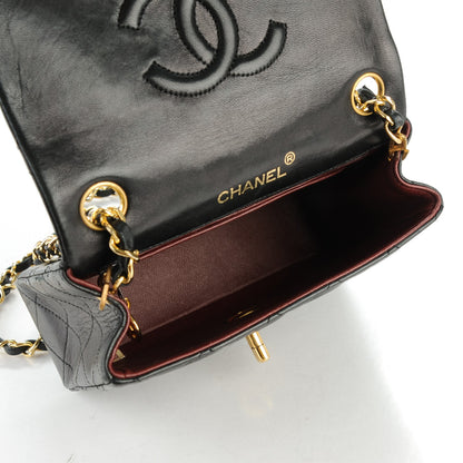 Chanel Lambskin Quilted Mini Square Flap Black 5 of 8