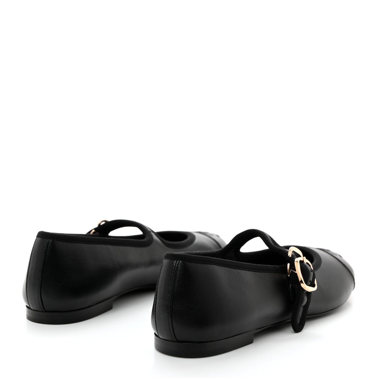 Chanel Lambskin Mary Jane Flats 37 Black 4 of 8