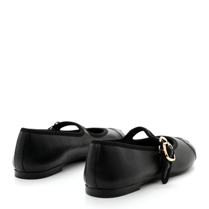 Chanel Lambskin Mary Jane Flats 37 Black 4 of 8