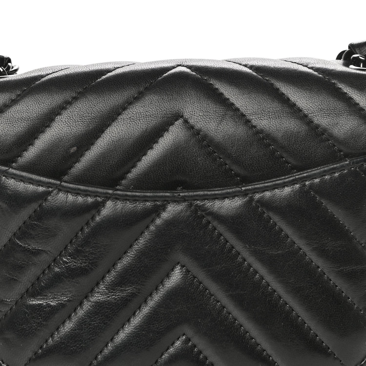 Chanel Lambskin Chevron Quilted Mini Rectangular Flap So Black 28 of 29