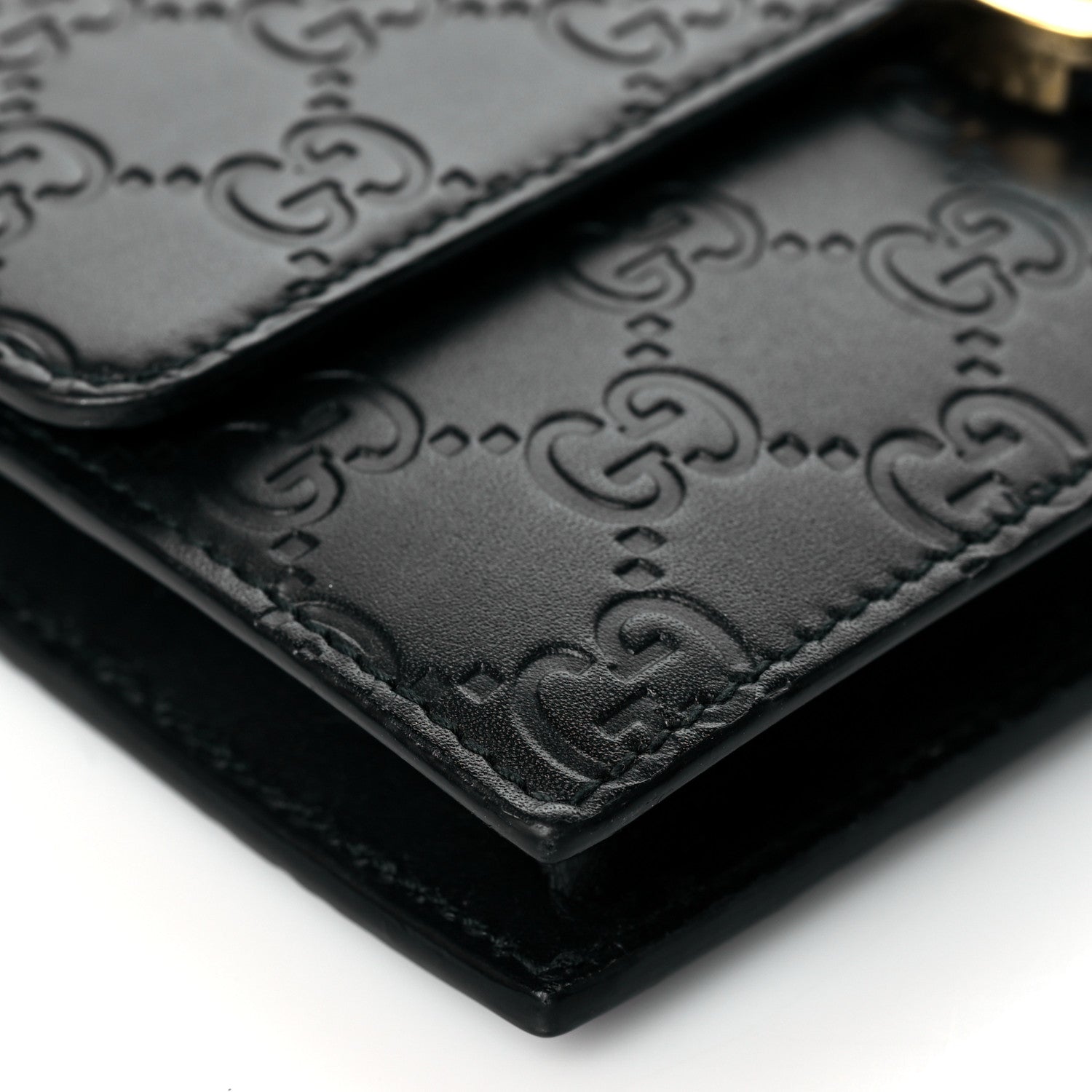 Gucci Guccissima Icon Chain Wallet Black 9 of 11