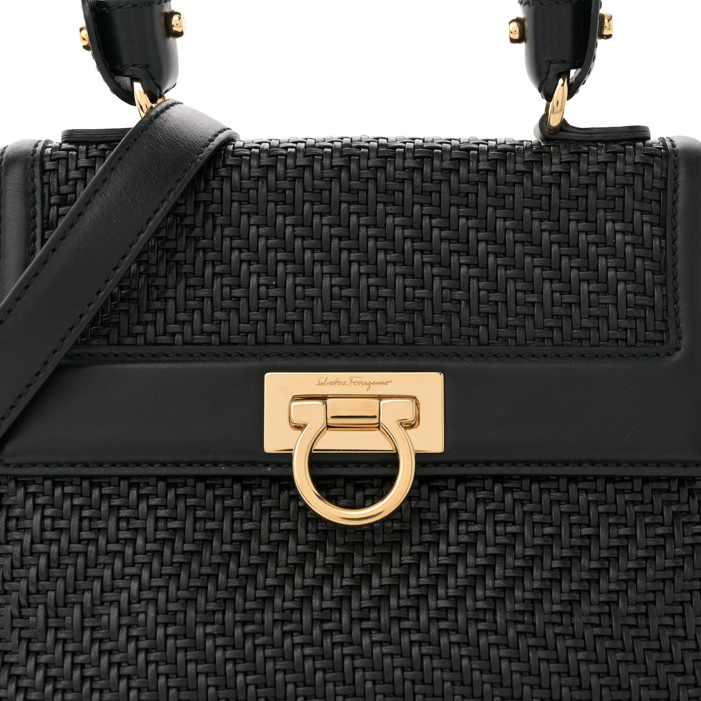 Woven Nappa Sofia Satchel Black