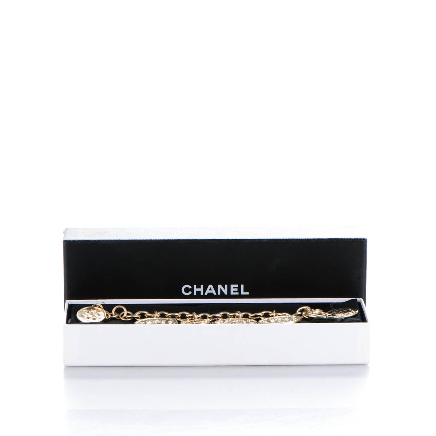 CC Medallion Charm Bracelet Gold