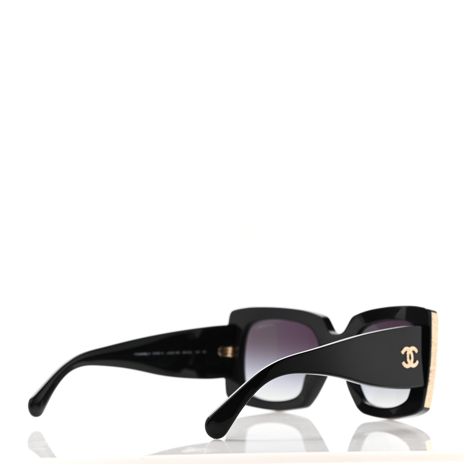 Chanel Acetate Rectangle Sunglasses 5435 Black 4 of 4