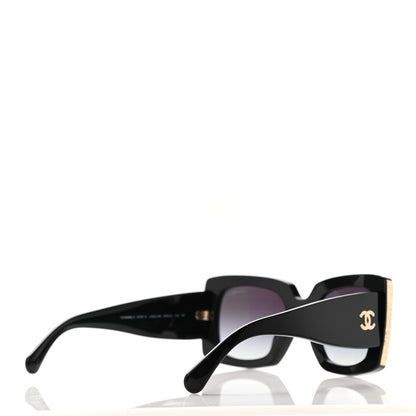 Chanel Acetate Rectangle Sunglasses 5435 Black 4 of 4
