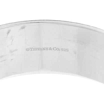 Tiffany Sterling Silver Diamond Wide Locks Bangle Bracelet 3 of 3