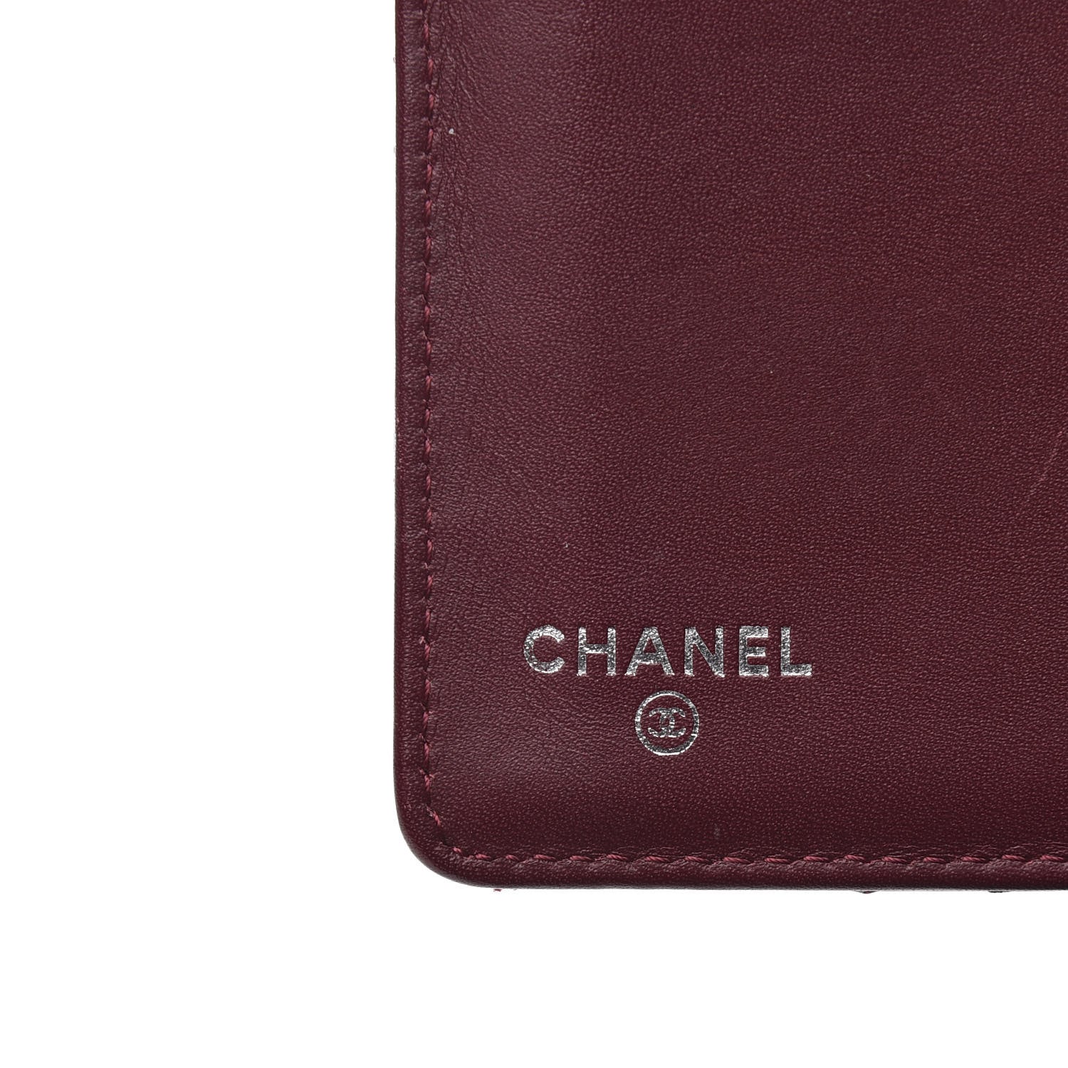 Chanel Patent Quilted Brilliant Yen Wallet Burgundy 6 of 10