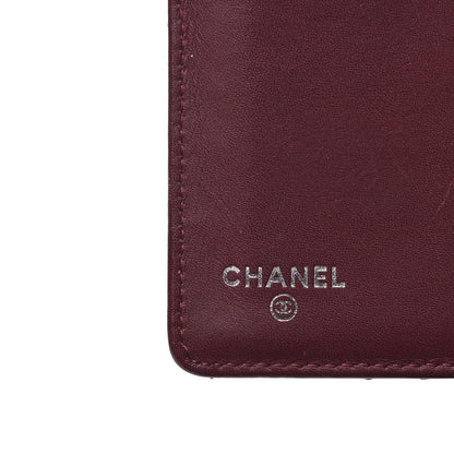 Chanel Patent Quilted Brilliant Yen Wallet Burgundy 6 of 10