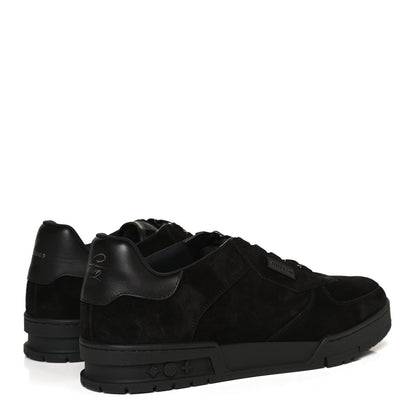 Louis Vuitton Suede Mens LV Trainer Sneakers 8.5 Black 4 of 10
