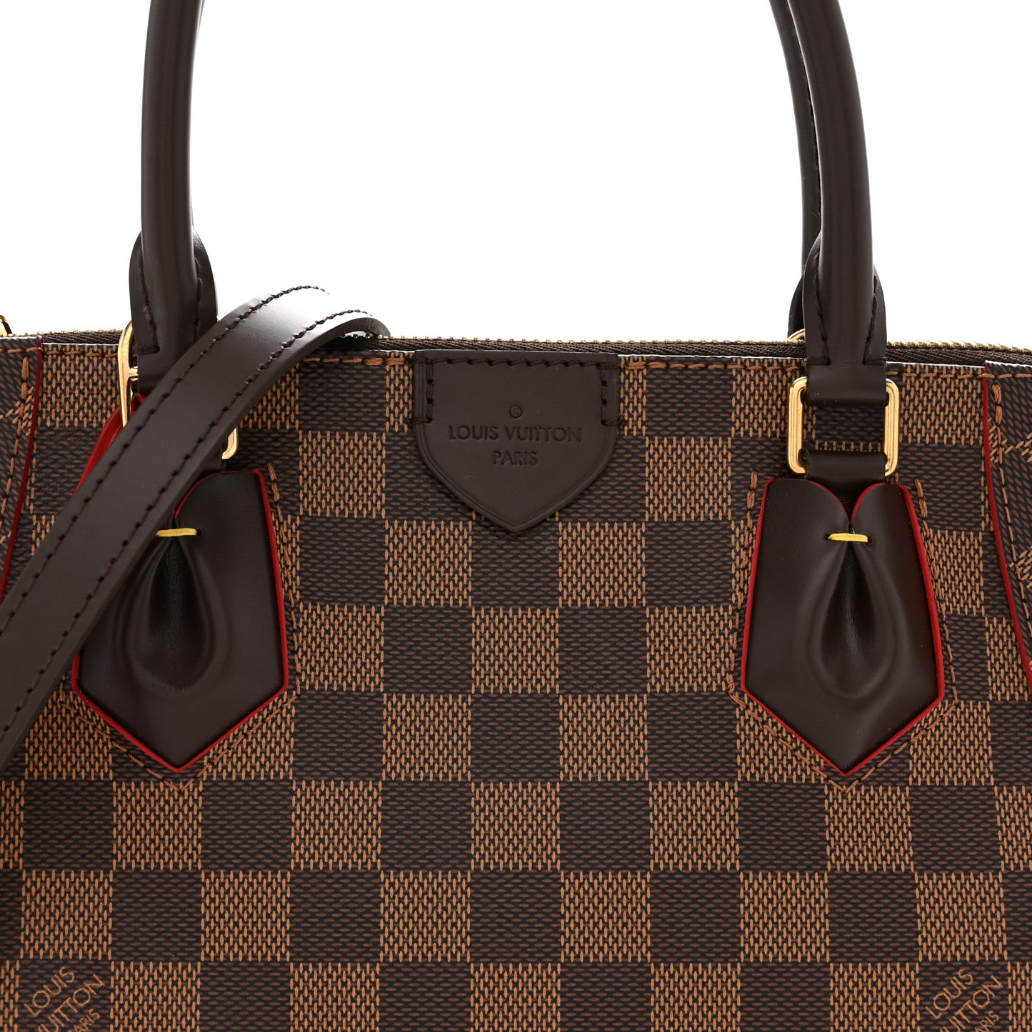 Damier Ebene Caissa Tote PM Cherry