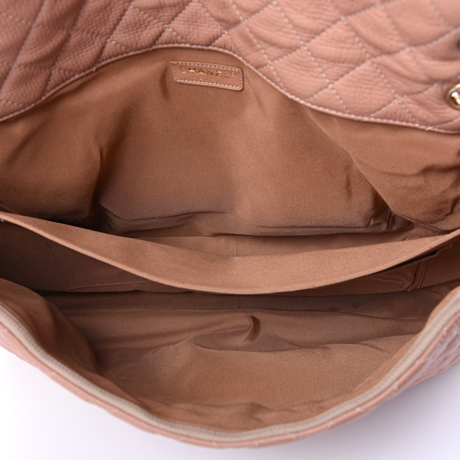 Chanel Calfskin Quilted XXL Travel Flap Bag Camel 5 of 10