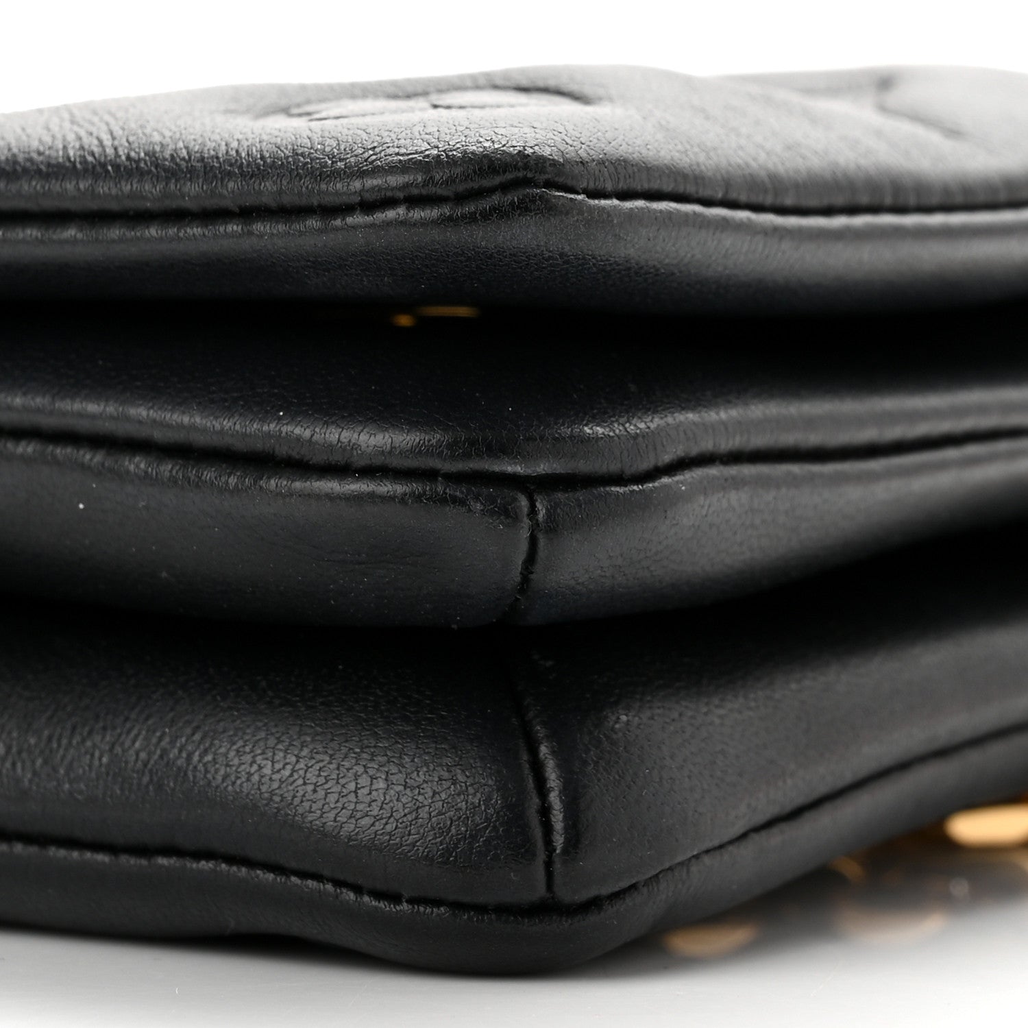 Louis Vuitton Lambskin Embossed Monogram Pochette Coussin Black 9 of 10