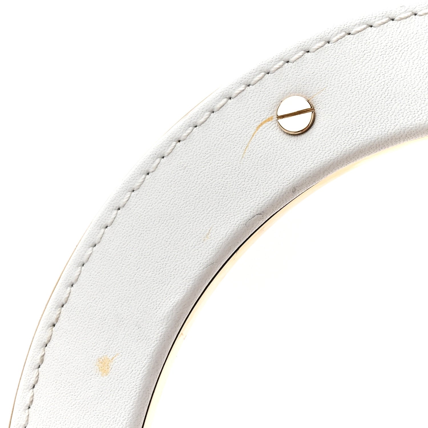 Christian Dior Calfskin Patch Embellished Medium Lady Dior White 13 of 14