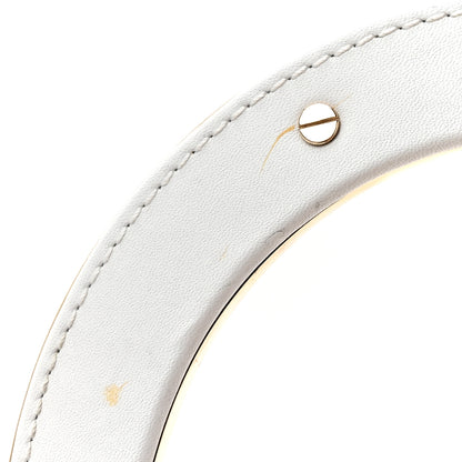 Christian Dior Calfskin Patch Embellished Medium Lady Dior White 13 of 14