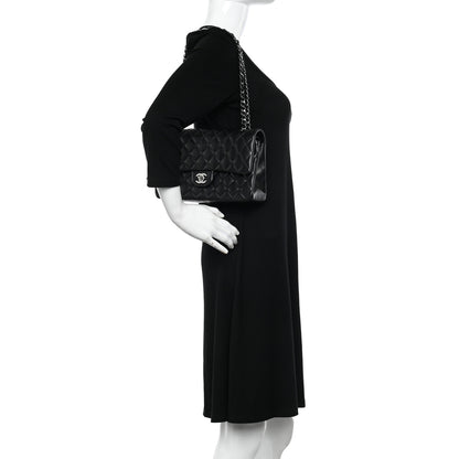 Chanel Lambskin Quilted Medium Double Flap Black 2 of 15