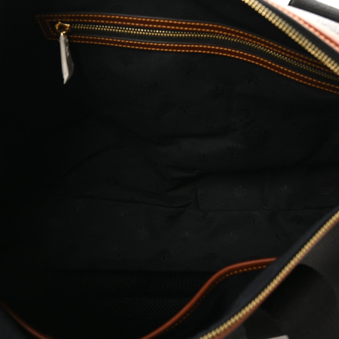 Eco Scotchgrain Calfskin Heritage Day Clipper Duffle Bag Black Cognac