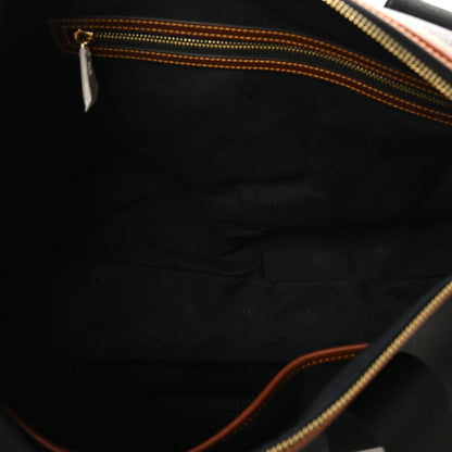 Mulberry Eco Scotchgrain Calfskin Heritage Day Clipper Duffle Bag Black Cognac 5 of 9